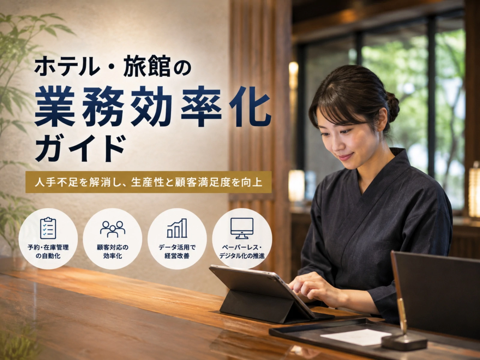 ホテル・旅館の業務効率化完全ガイド2026｜DX・BPO・アウトソーシング