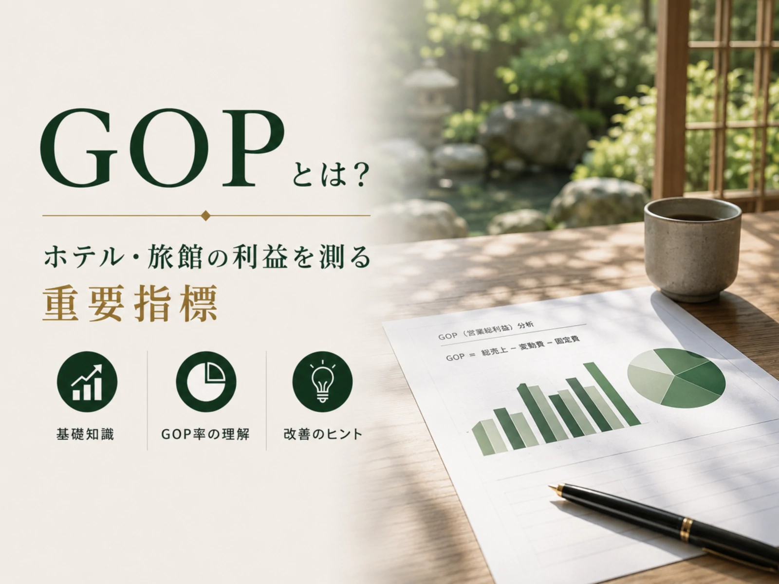 GOPとは？ホテル・旅館の利益を測る重要指標｜計算方法・GOP率・改善方法