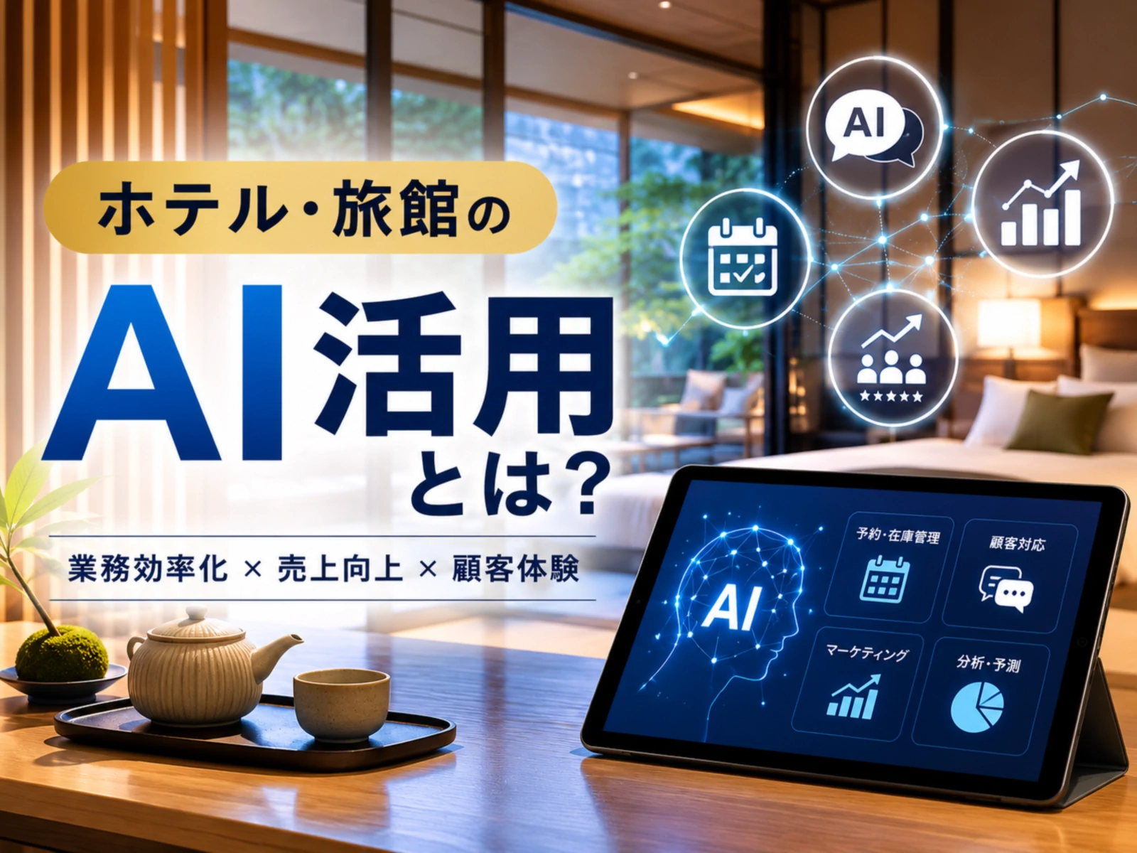 ホテル・旅館のAI活用とは？4つの領域と導入で失敗しないコツ【2026年版】