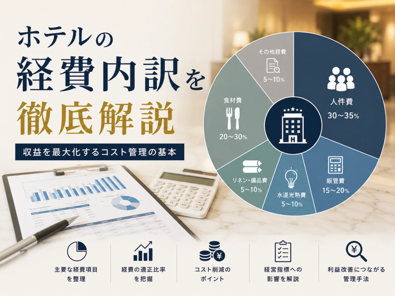 ホテルの経費内訳を徹底解説｜コスト構造の基本と経営改善のヒント【2026版】